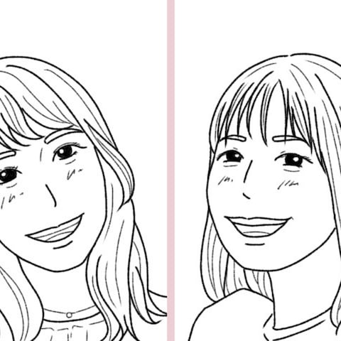 インタビュー記事挿入の似顔絵