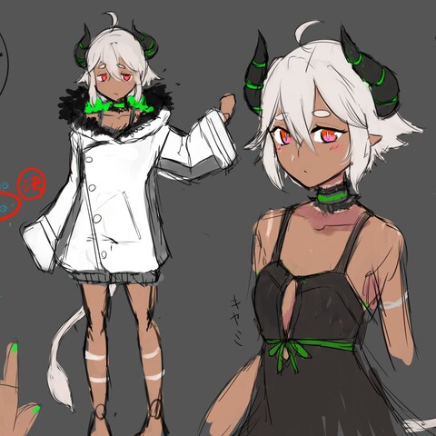 オリジナルキャラクター ラフ