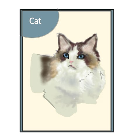 SNSアイコン用に描いた1匹猫イラスト