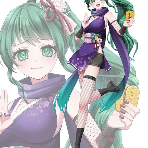 IRIAMライバー金我無忍さんの立ち絵