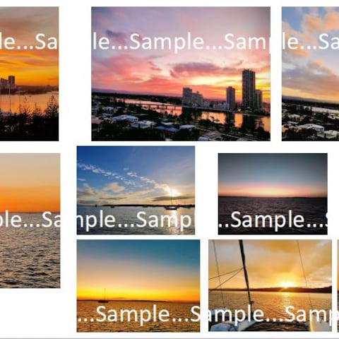 サンセット（夕陽）の写真１０枚セット