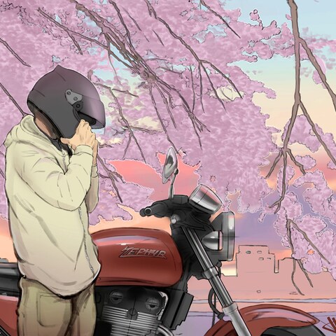 ZEPHYR400×桜並木