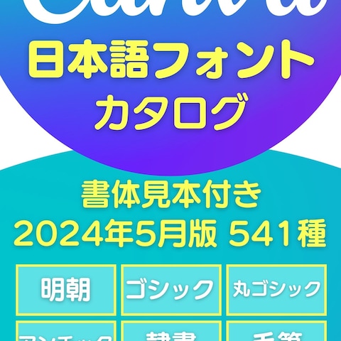 Canva 日本語フォントカタログ