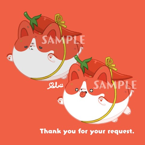 犬×七味唐辛子のオリジナルキャラクター