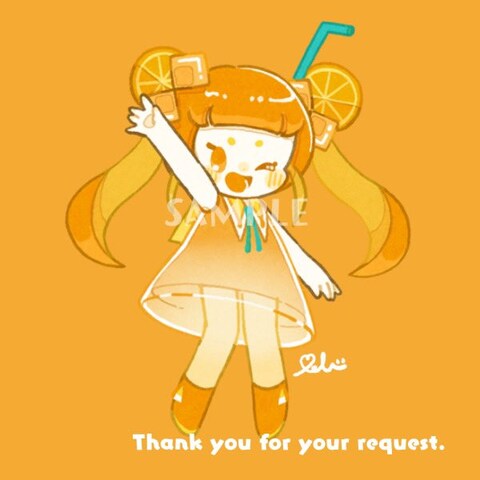 オレンジジュースモチーフの女の子のオリジナルキャラクター