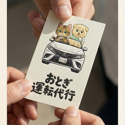 名刺用のイラストとロゴデザインが完成しました