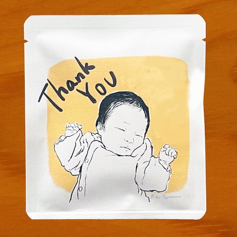 お子さん、赤ちゃん内祝いオリジナルグッズのコーヒーバッグ