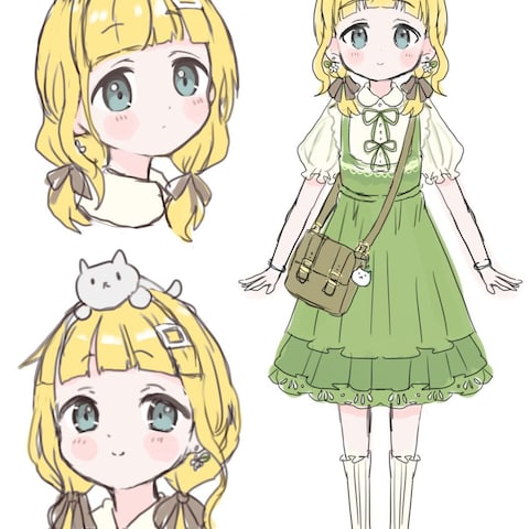 オリジナルキャラクターデザインラフ