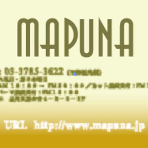 mapuna美容室の名刺デザイン