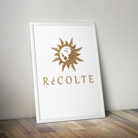 経絡・陰と陽をイメージした美容サロン　RéCOLTE様のロゴ