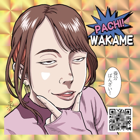 ビックリマンシール風の似顔絵です
