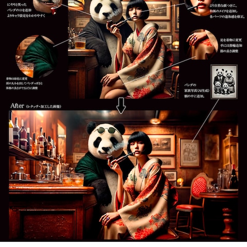 AI生成画像のレタッチ・加工