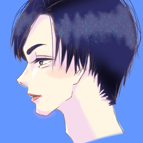 イケメン横顔イラスト 神秘