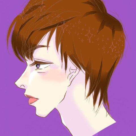 イケメンの横顔 薄型