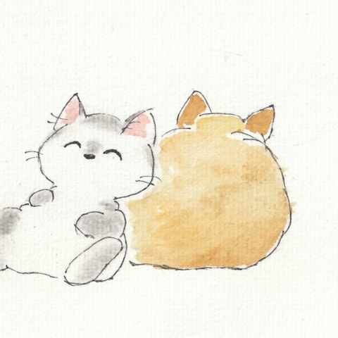 おにいちゃんの背中だっ