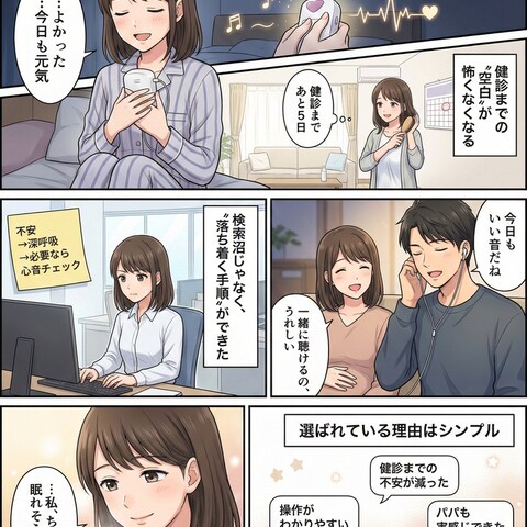 胎児超音波心音計漫画広告4