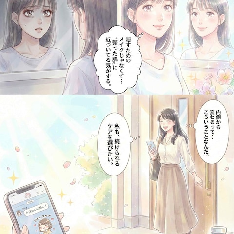 美容サプリメントLP漫画11・12(シミュレーション)