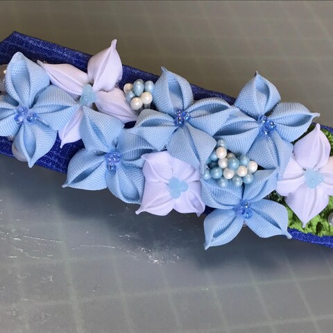 紫陽花のバレッタ