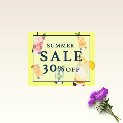 夏のカクテルSALE 広告バナー