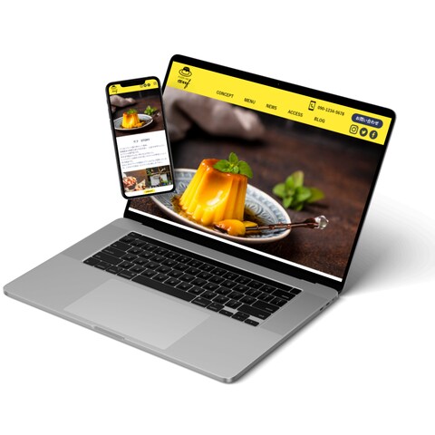 プリン専門店のサイトデザイン＆コーディング