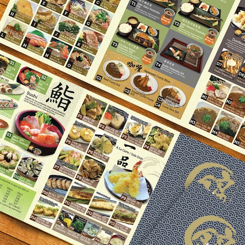 日本食レストラン用ランチメニューデザイン