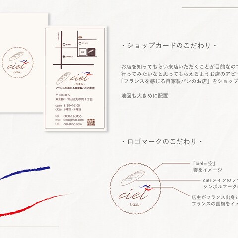 パン屋さんのロゴ、ショップカード制作
