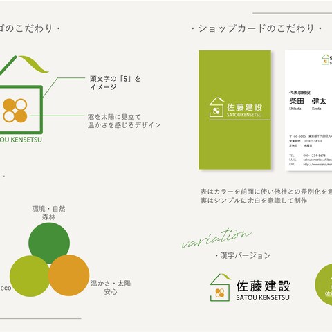 建設会社のロゴと名刺を制作しました