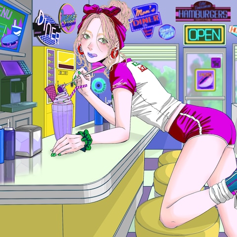 毒ポップイラスト