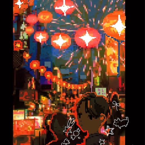 ドット絵風イラスト　自主制作