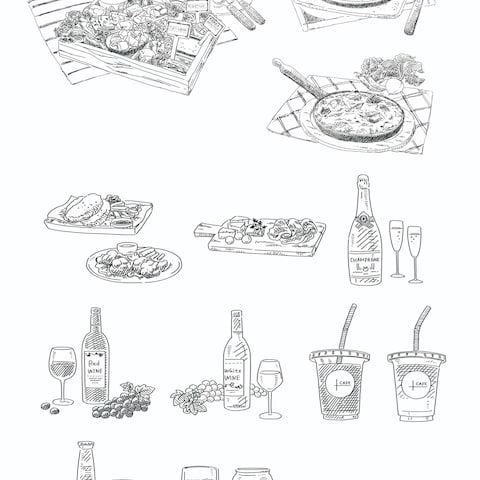 飲食店メニュー用カットイラスト（高橋）