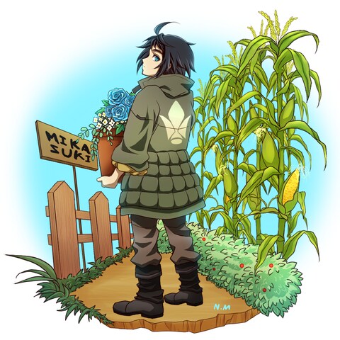 全身画アニメ塗り見本
