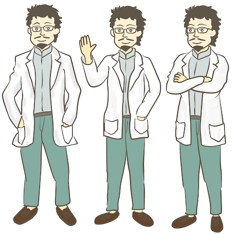 解説する博士