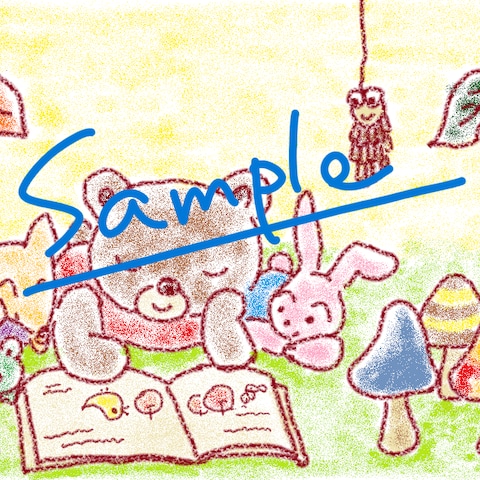 絵本風イラスト作成します