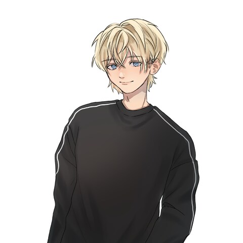 アイコンに使えそうな青年のイラスト