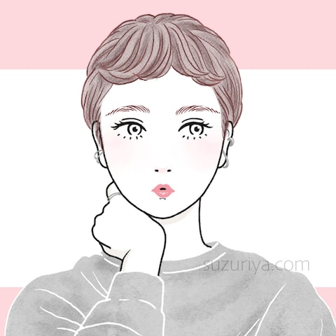 ピクシーヘアの女性のイラスト