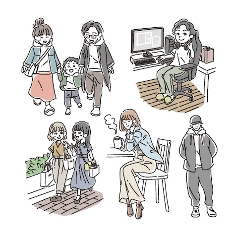 ベクターイラストサンプル(フリーハンド)