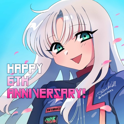 オリジナルutauキャラクターの周年イラスト