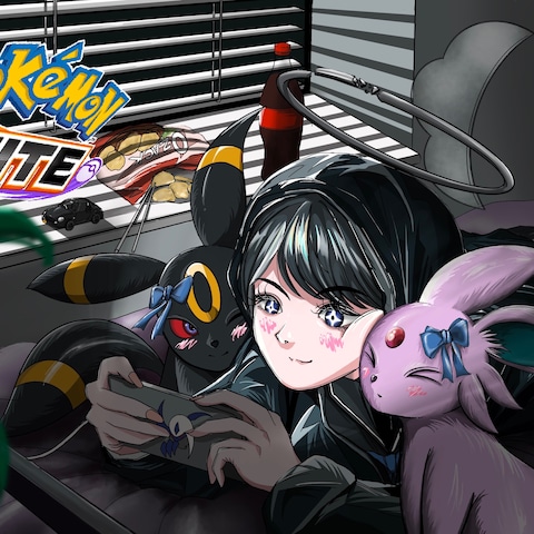 サムネ　ポケモンユナイト×vtuber来楽はふり2