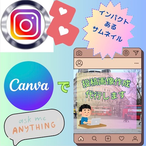インスタ画像制作案件　出品内容サムネイル