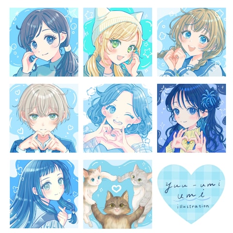オリキャラの顔ハートまとめ