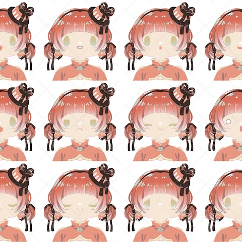 ミニキャラモデル　あまとうりんか様　表情差分