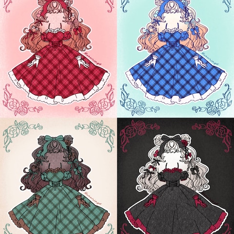 ロリィタファッションのイラスト