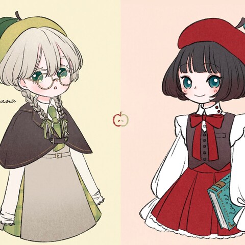 秋の果物擬人化