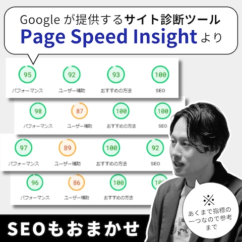「Page Speed Insight」評価実績