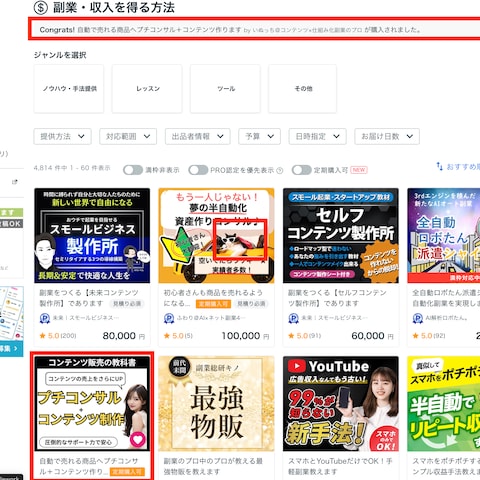 ココナラ副業ジャンルでおすすめ順5位を獲得しました！