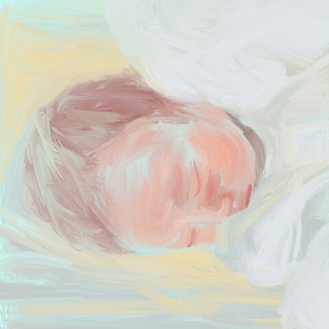 出産記念にお子様の寝顔の待ち受け画面を制作