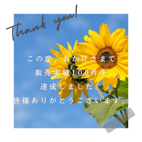 販売100件達成