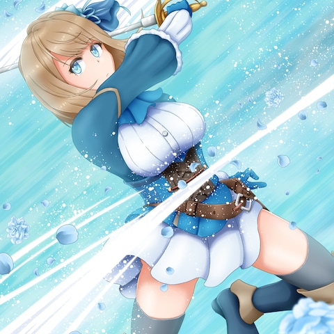 【Skeb】青薔薇の女騎士