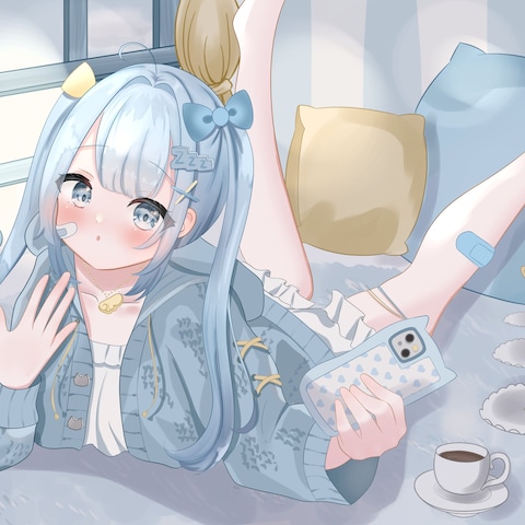 寝転がる女の子