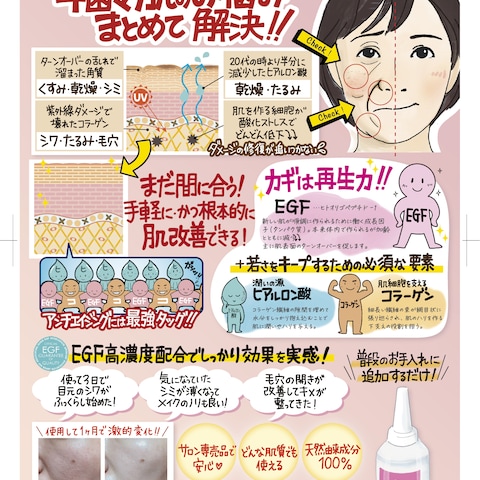 エステ専売化粧品用POP作成